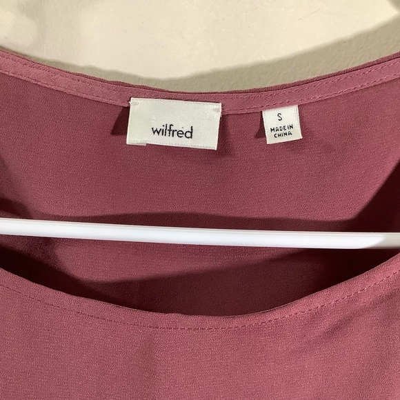 Wilfred Aritzia Tie Cold Shoulder Semi-Sheer Blouse - Picture 5 of 7